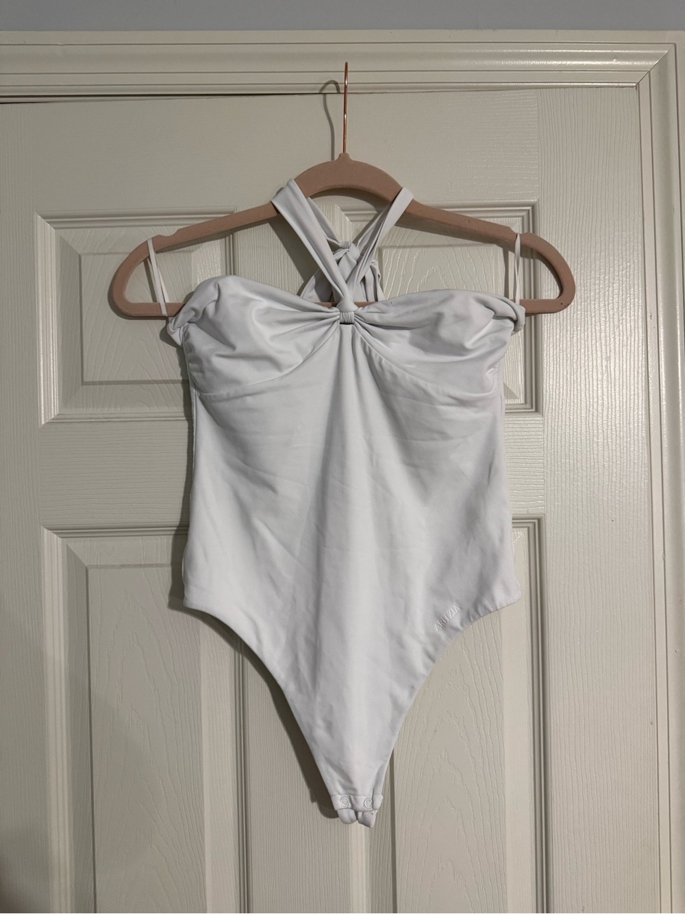 Aritzia white halter bodysuit